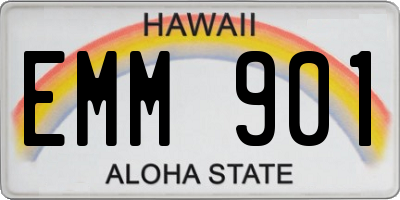 HI license plate EMM901