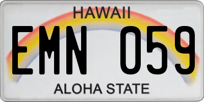 HI license plate EMN059