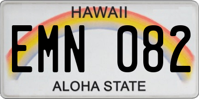 HI license plate EMN082