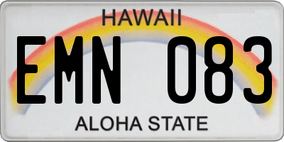 HI license plate EMN083