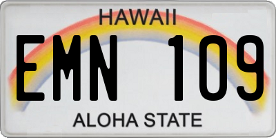HI license plate EMN109