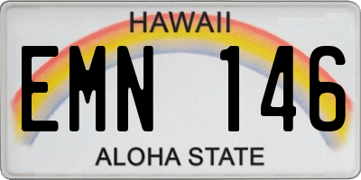 HI license plate EMN146