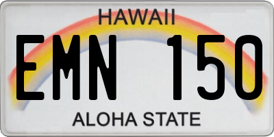 HI license plate EMN150