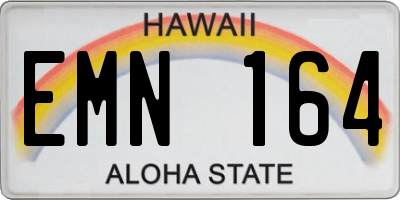 HI license plate EMN164