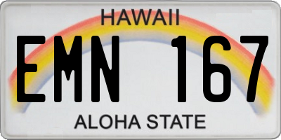 HI license plate EMN167