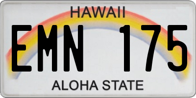 HI license plate EMN175