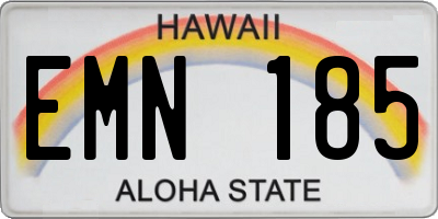 HI license plate EMN185