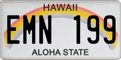 HI license plate EMN199
