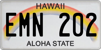 HI license plate EMN202