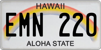 HI license plate EMN220