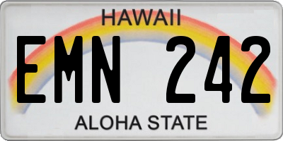 HI license plate EMN242