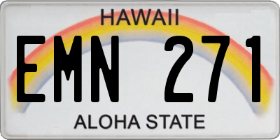 HI license plate EMN271