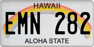 HI license plate EMN282