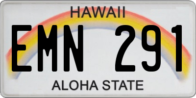 HI license plate EMN291