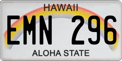 HI license plate EMN296