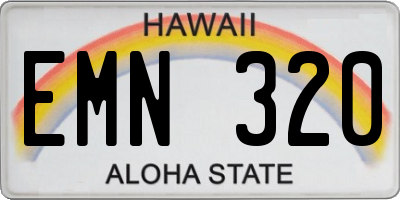 HI license plate EMN320