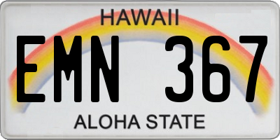 HI license plate EMN367
