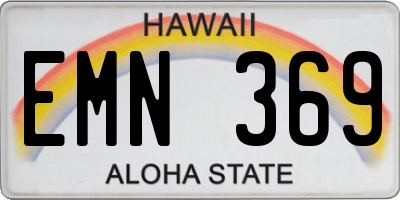 HI license plate EMN369