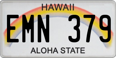 HI license plate EMN379
