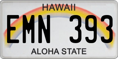 HI license plate EMN393