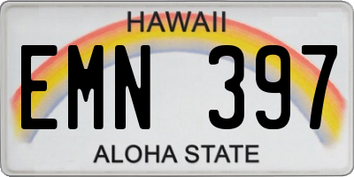 HI license plate EMN397