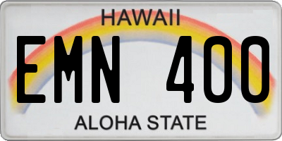 HI license plate EMN400