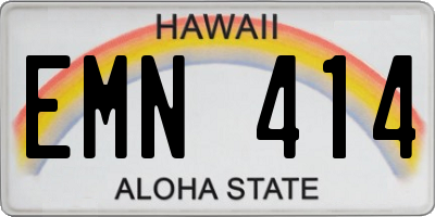 HI license plate EMN414