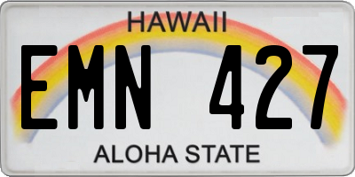 HI license plate EMN427
