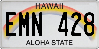 HI license plate EMN428