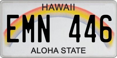 HI license plate EMN446