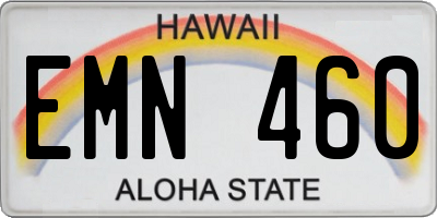 HI license plate EMN460