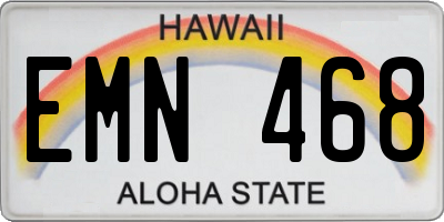 HI license plate EMN468