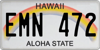 HI license plate EMN472