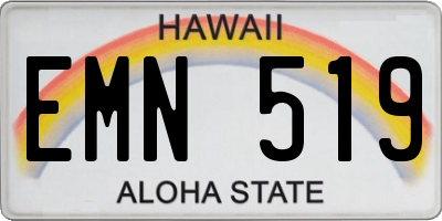 HI license plate EMN519