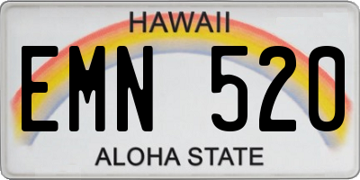 HI license plate EMN520
