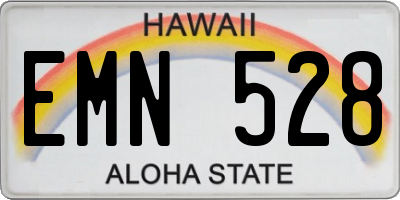 HI license plate EMN528
