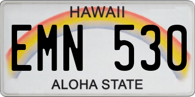 HI license plate EMN530