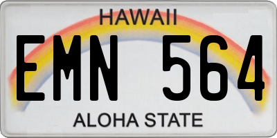 HI license plate EMN564