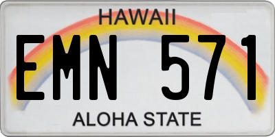 HI license plate EMN571