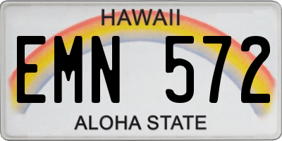 HI license plate EMN572