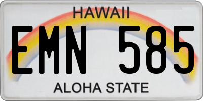 HI license plate EMN585