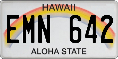 HI license plate EMN642