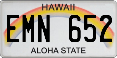 HI license plate EMN652