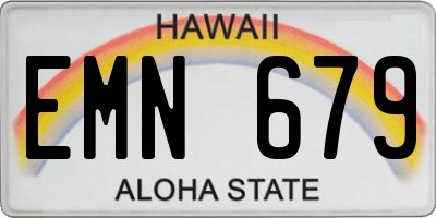 HI license plate EMN679