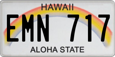 HI license plate EMN717