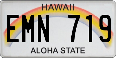 HI license plate EMN719