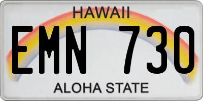 HI license plate EMN730