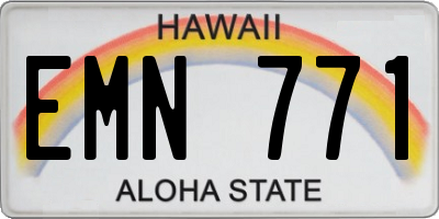 HI license plate EMN771