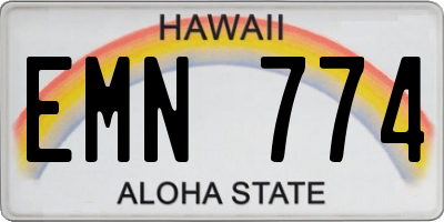 HI license plate EMN774