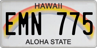 HI license plate EMN775